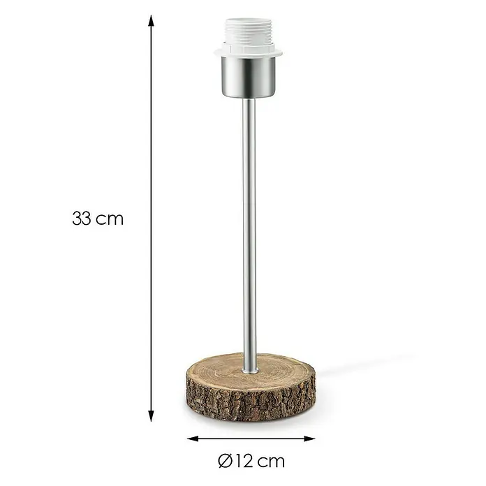 Home Sweet Home Lampvoet Bossano - 40 W, Kleur: Bruin, Hoogte: 33 cm - Blauwdruk