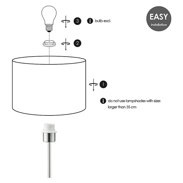 Home Sweet Home Lampvoet Bossano - 40 W, Kleur: Bruin, Hoogte: 33 cm - Informatieweergave
