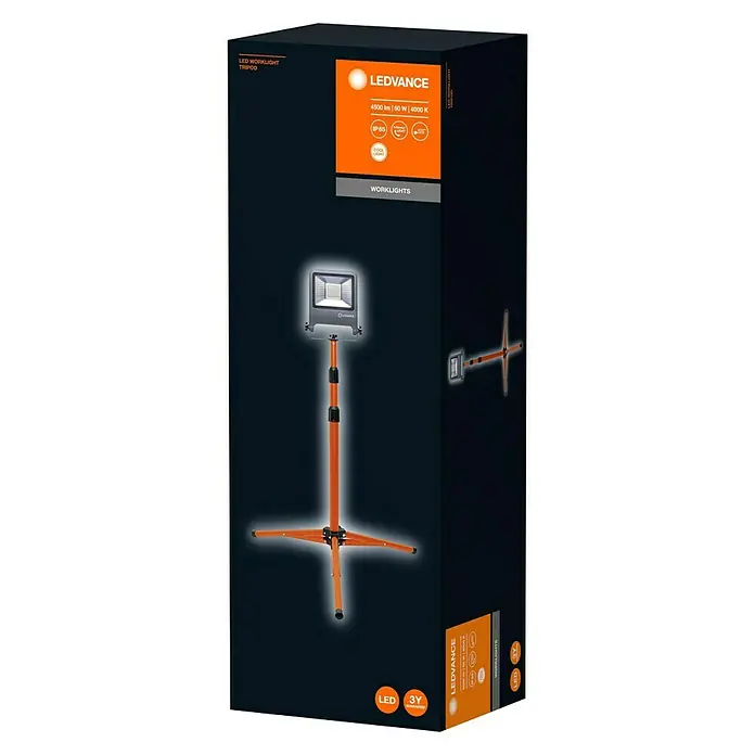 Ledvance LED-Arbeitsleuchte Tripod L - 50 W, Höhe: 150 cm, IP65 - Diagonale Ansicht