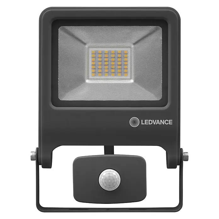 Ledvance Sensor-LED-Strahler - Grau, IP44 - Vorderansicht