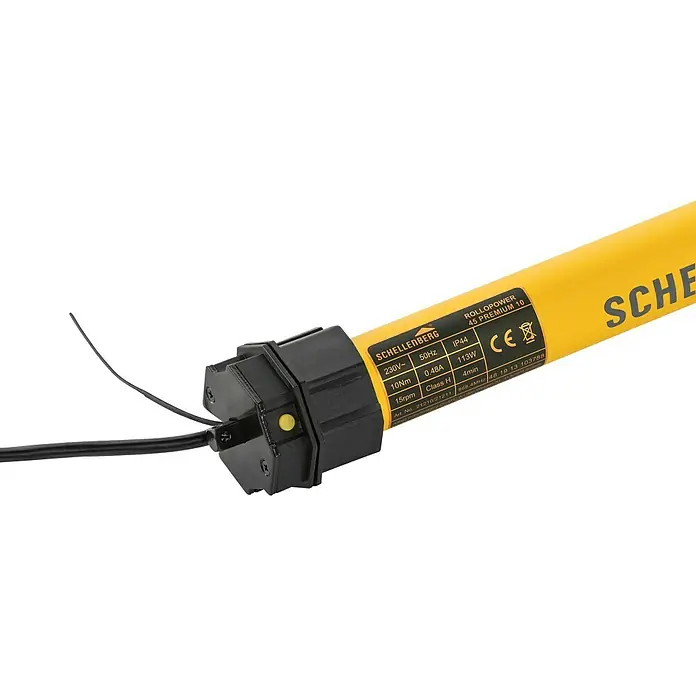 Schellenberg Funk-Rohrmotor Premium 10 Mini - Max. Rollladenfläche: 6 m² bei Kunststoffrollläden, Einbaulänge: 570 mm, Zugkraft: 25 kg - Detailaufnahme