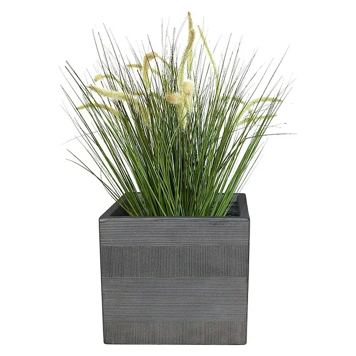 Pflanzkasten Vanersborg - Außenmaß (L x B x H): 24 x 24 x 22 cm, Verbundwerkstoff, Anthrazit - Anwendungsbeispiel