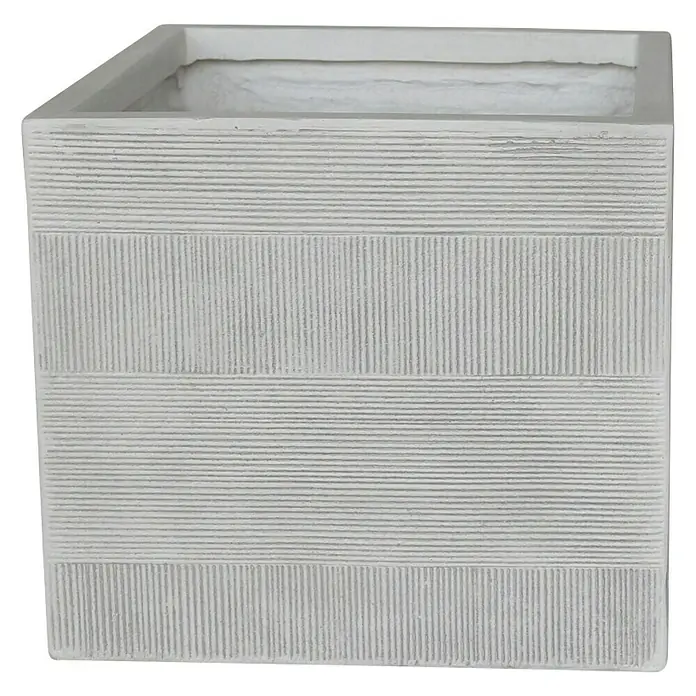 Pflanzkasten Vanersborg - Außenmaß (L x B x H): 30 x 30 x 27 cm, Verbundwerkstoff, Weiß - Vorderansicht