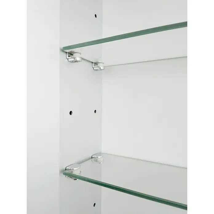LED-Spiegelschrank SILVER LEDA - B x H: 80 x 70 cm, Mit Beleuchtung, Aluminium, Aluminium - Detailaufnahme