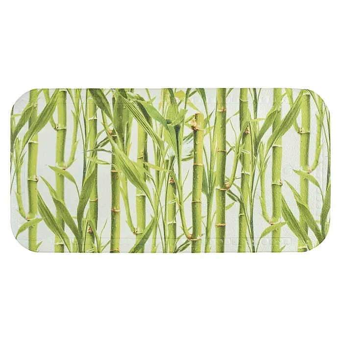 Badewanneneinlage Smoothie Bamboo - 71 x 35 cm, PVC, Grün - Vorderansicht