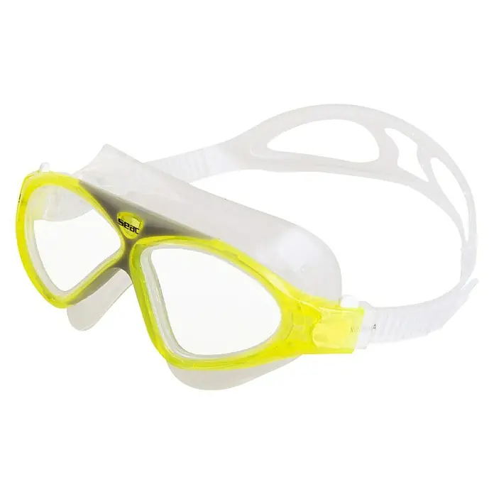 Seac Sub Gafas de natación Vision JR - Amarillo, Apto para: Niños - Vista angular