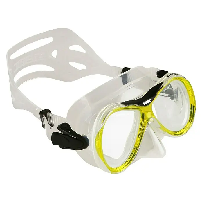 Seac Sub Gafas de buceo Capri - Amarillo, Apto para: Adultos - Vista angular