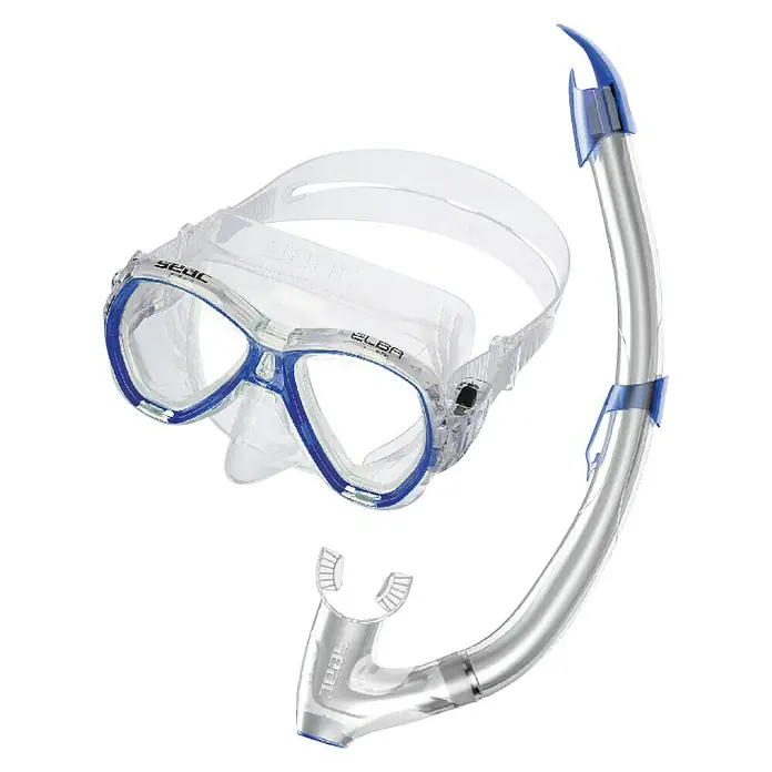 Seac Sub Set de buceo Elba - Azul, Válvula de salida de agua - Vista angular