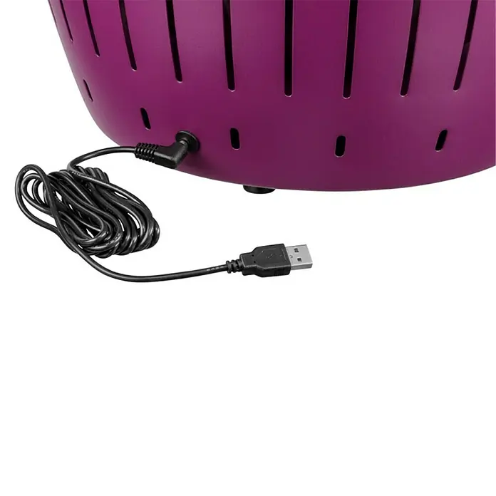 LotusGrill Barbacoa de carbón con poco humo - Acero inoxidable, Superficie parrilla: Ø 34 cm - Primer plano