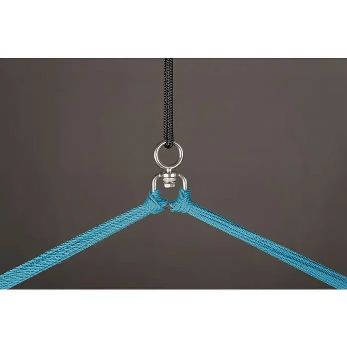 Hamaca colgante Lagoon - L x An: 180 x 115 cm, Azul - Primer plano