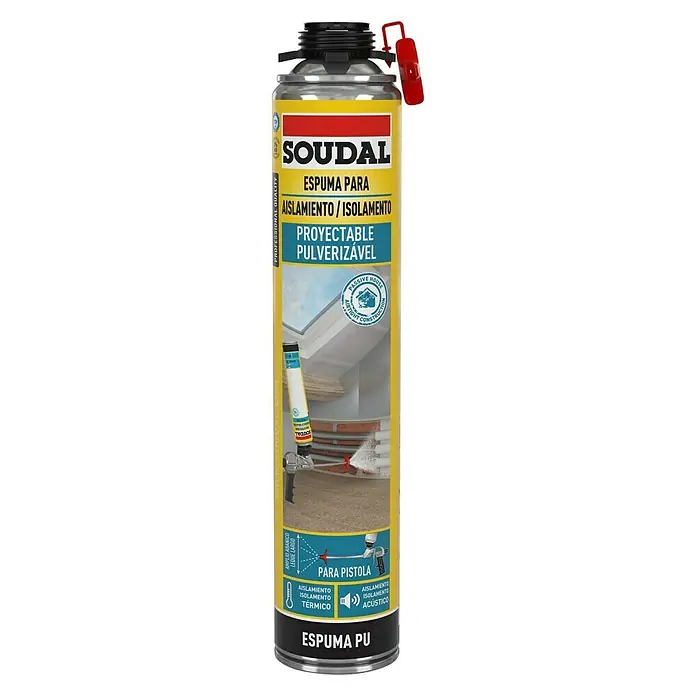 Soudal Espuma de PU proyectable para aislamiento - Contenido: 700 ml - Vista frontal