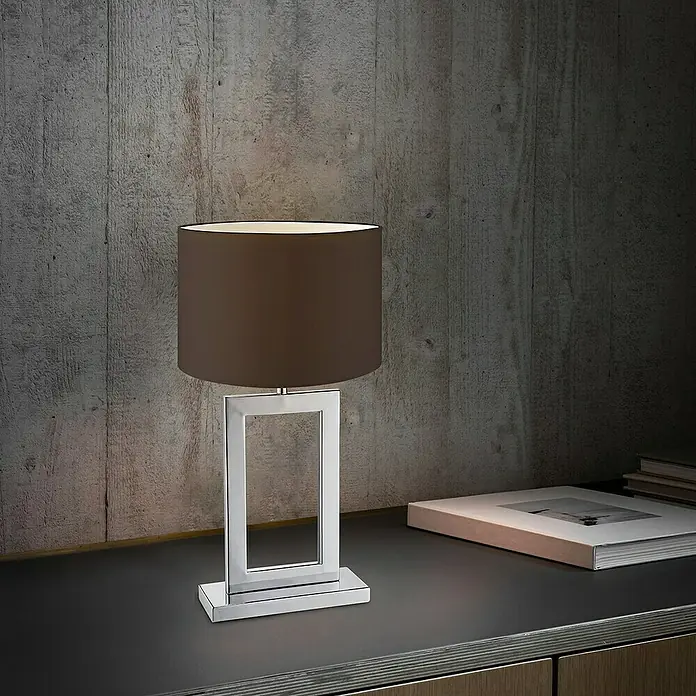 Home Sweet Home Lampvoet Jong Square - 40 W, Kleur: Chroom, Hoogte: 40 cm - Sfeeropname