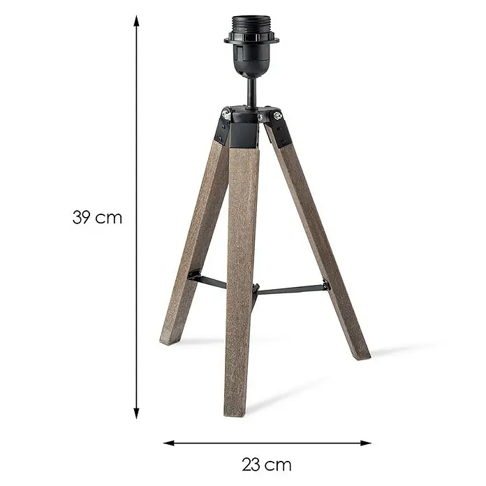Home Sweet Home Lampvoet Dia - 40 W, Kleur: Donkerbruin, Hoogte: 38 cm
