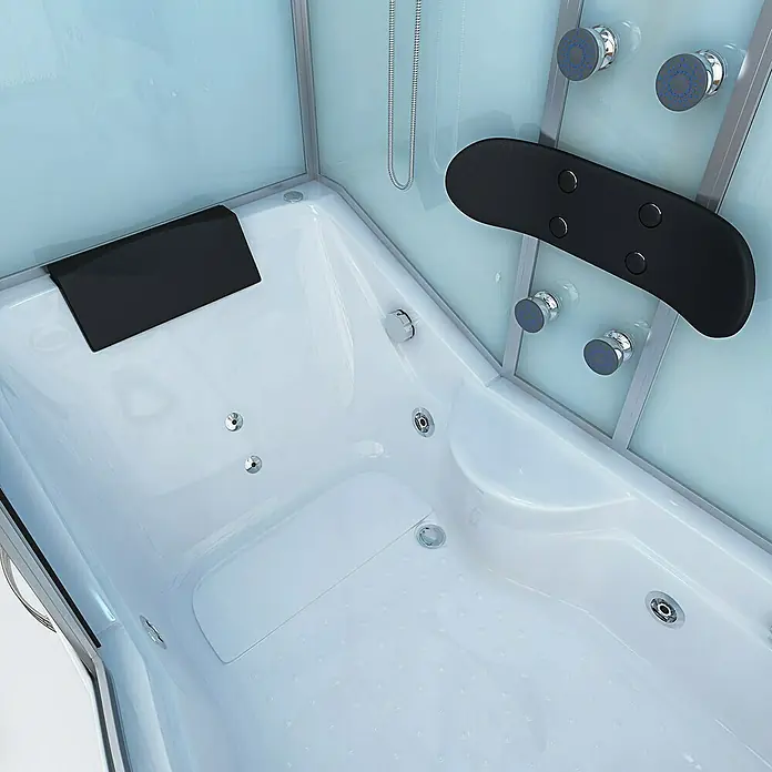 Home Deluxe Dampfdusche ALL IN 4in1 - L x B x H: 90 x 170 x 220 cm, Weiß, Rechts - Detailaufnahme