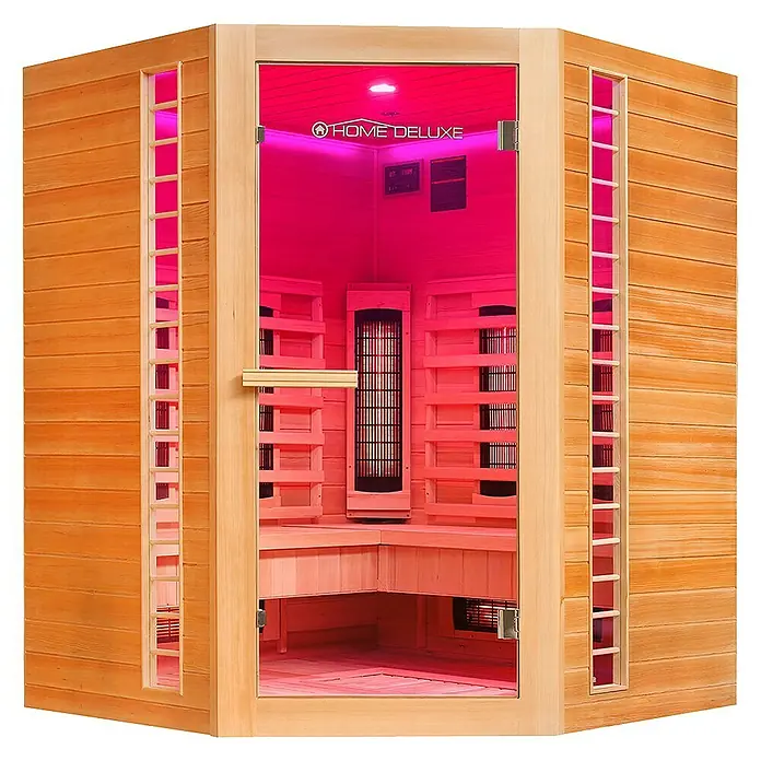 Home Deluxe Infrarotkabine Redsun Deluxe - 7 Vollspektrumstrahler, L x B x H: 150 x 150 x 190 cm - Vorderansicht