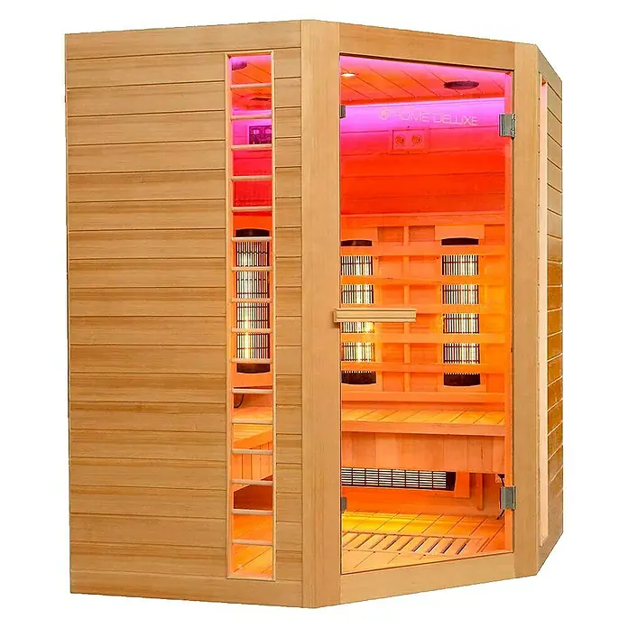Home Deluxe Infrarotkabine Redsun Deluxe - 7 Vollspektrumstrahler, L x B x H: 150 x 150 x 190 cm - Vorderansicht