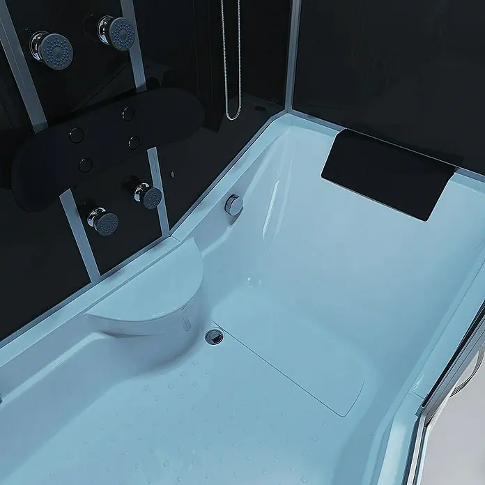 Home Deluxe Dampfdusche - L x B x H: 90 x 170 x 220 cm, Schwarz, Links - Detailaufnahme