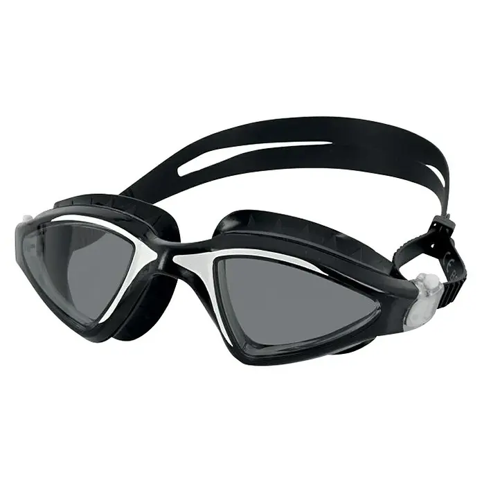 Seac Sub Gafas de natación Lynx - Negro/Plateado, Lentes transparentes - Vista angular