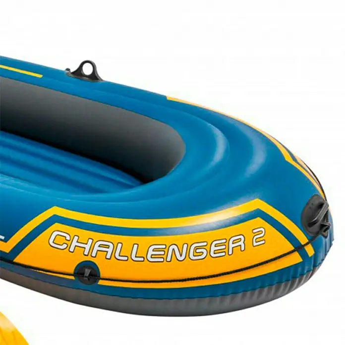 Intex Bote hinchable Challenger 2 - L x An x Al: 2,36 x 1,14 x 0,41 m, Apto para: 2 personas, Carga útil: 200 kg - Primer plano