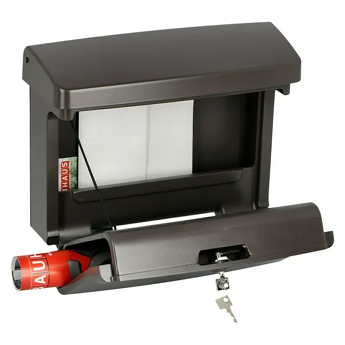 Burg-Wächter Briefkasten Bremen - 420 x 155 x 320 mm, Braun, Format Einwurf: DIN C4, 330 x 30 mm - Anwendungsbeispiel