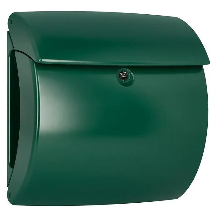 Burg-Wächter Briefkasten Kiel - Grün, DIN C4, 325 x 34 mm - Diagonale Ansicht