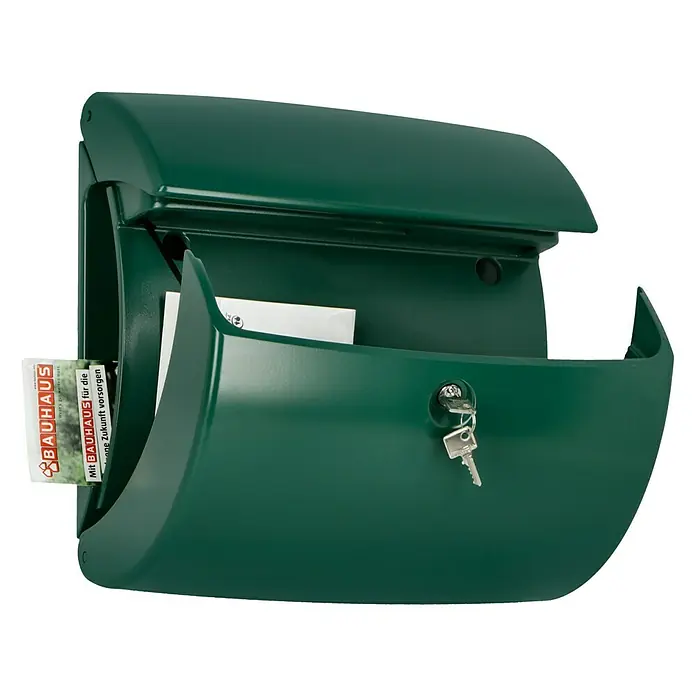 Burg-Wächter Briefkasten Kiel - Grün, DIN C4, 325 x 34 mm - Anwendungsbeispiel
