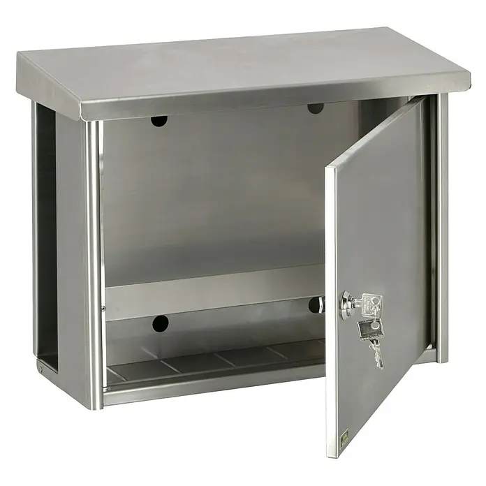 Burg-Wächter Briefkasten Hanseatic - 436 x 175 x 342 mm, Format Einwurf: DIN C4, 334 x 33 mm - Diagonale Ansicht
