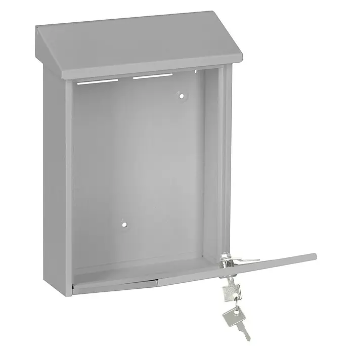 Portaferm Briefkasten PF 22 - 75 x 225 x 305 mm, Silber - Diagonale Ansicht