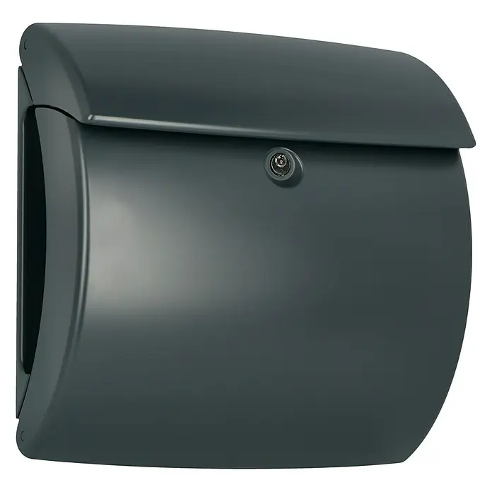Burg-Wächter Briefkasten Pearl 886 - 380 x 178 x 400 mm, Granit, Mit Zeitungsfach, Kunststoff - Diagonale Ansicht