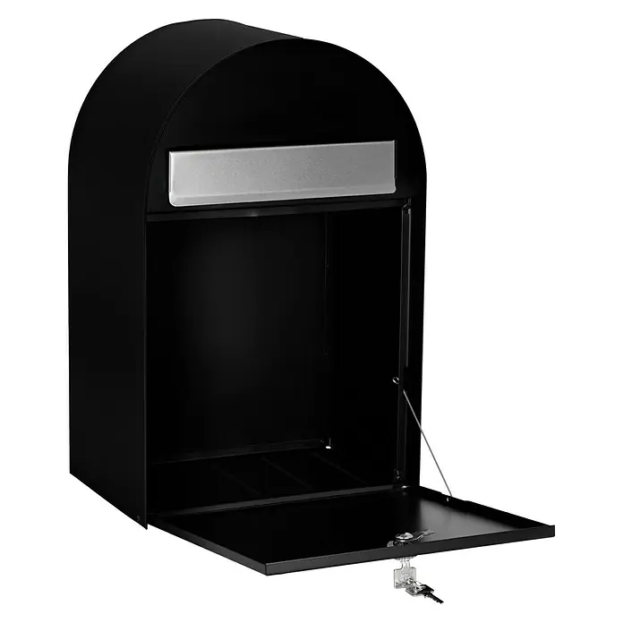 Burg-Wächter Briefkasten Nordic 680 - Format Einwurf: DIN C4, 242 x 33 mm, Stahl - Diagonale Ansicht