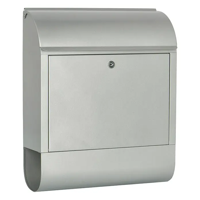 Burg-Wächter Brievenbusset Scandic - l x b x h: 125 x 380 x 460 mm, Staal, Zilver - Diagonaal zicht