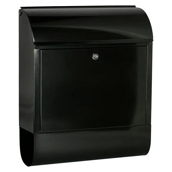 Burg-Wächter Brievenbusset - l x b x h: 125 x 380 x 460 mm, Staal, Zwart - Diagonaal zicht