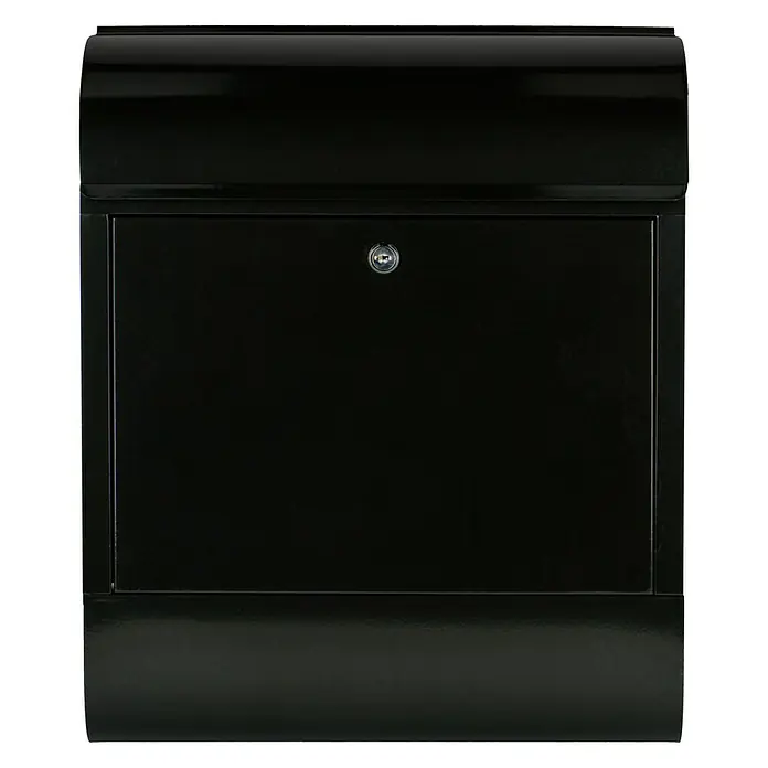 Burg-Wächter Briefkasten-Set Scandic - L x B x H: 125 x 380 x 460 mm, Stahl, Schwarz - Vorderansicht