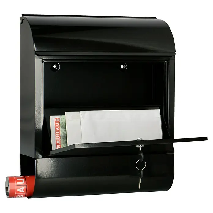 Burg-Wächter Briefkasten-Set Scandic - L x B x H: 125 x 380 x 460 mm, Stahl, Schwarz - Anwendungsbeispiel