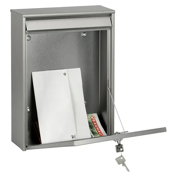 Burg-Wächter Briefkasten Berlin - L x B x H: 105 x 285 x 398 mm, Edelstahl, Ohne Zeitungsfach - Anwendungsbeispiel