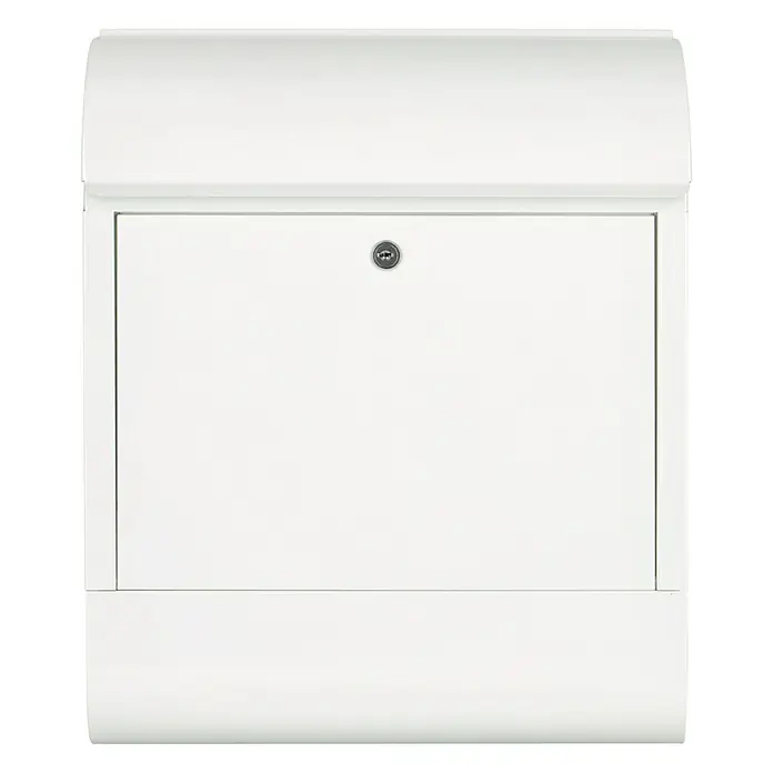 Burg-Wächter Briefkasten-Set Scandic - L x B x H: 125 x 380 x 460 mm, Stahl, Weiß - Vorderansicht