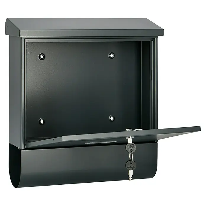 Burg-Wächter Brievenbusset Nordland - l x b x h: 115 x 380 x 425 mm, Staal, Met krantenvak - Diagonaal zicht