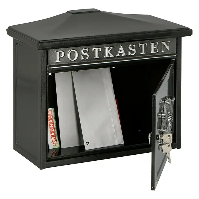 Burg-Wächter Briefkasten Sylt - L x B x H: 205 x 410 x 345 mm, Stahl, Grau - Anwendungsbeispiel