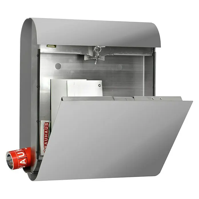 Burg-Wächter Briefkasten Cosmo - L x B x H: 164 x 370 x 437 mm, Edelstahl, Mit Zeitungsfach - Anwendungsbeispiel