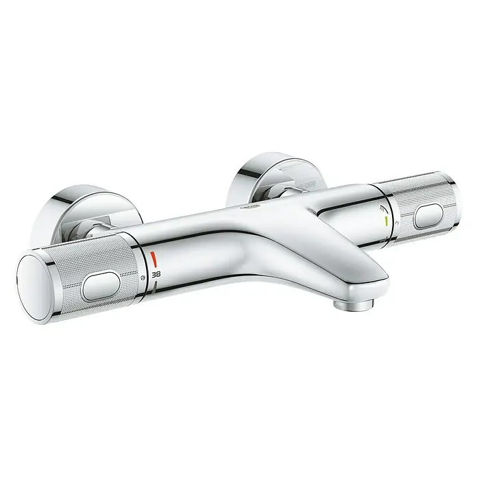 Grohe Wannenthermostat Precision Feel - Chrom, Glänzend - Diagonale Ansicht