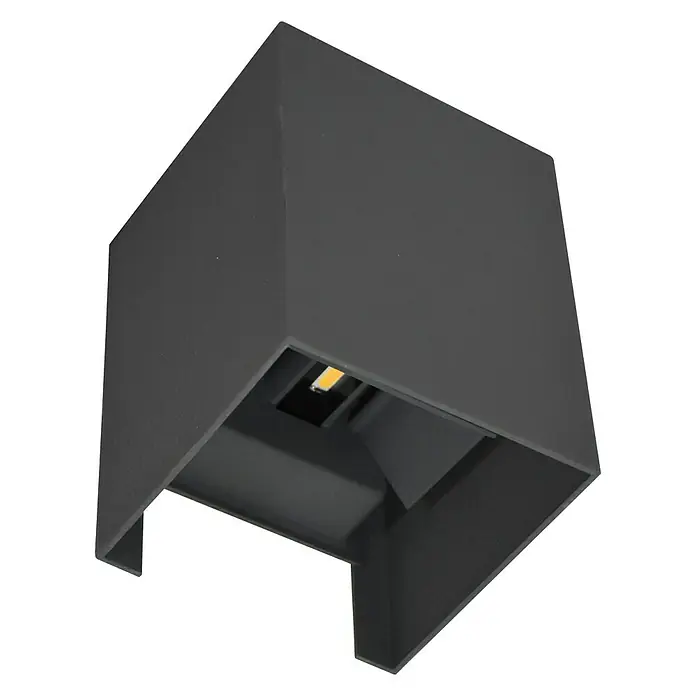 Starlux Vanjska zidna LED svjetiljka Umea XXL - 9 W, 12 x 12 x 16 cm, Antracit, IP54 - Dijagonalni pogled