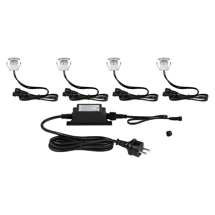 Paulmann Link & Light Bodeneinbauleuchte - 0,6 W, Silber - Diagonale Ansicht