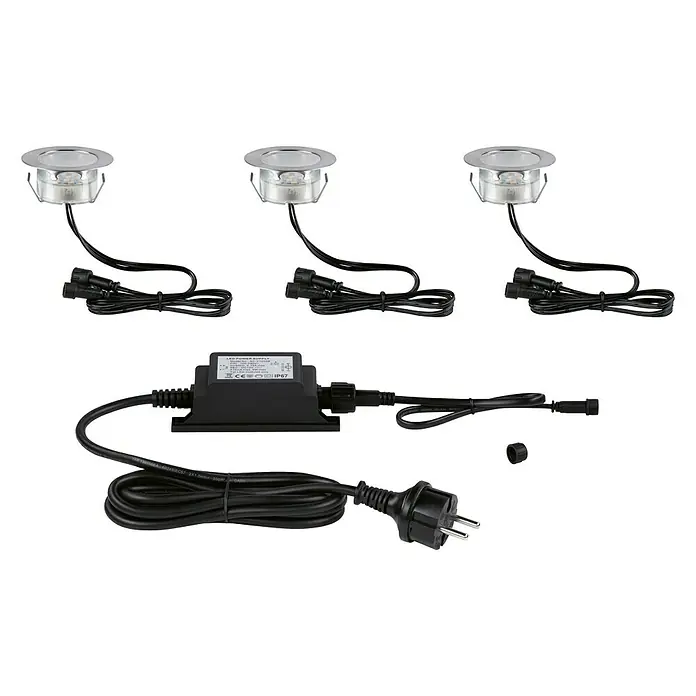 Paulmann Bodeneinbauleuchte Link & Light - 1,8 W, Silber - Diagonale Ansicht