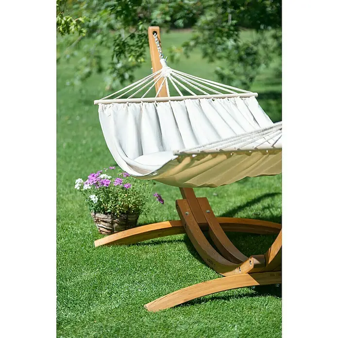 La Siesta Conjunto hamaca Beach - L x An: 200 x 140 cm, Blanco - Foto ambiente