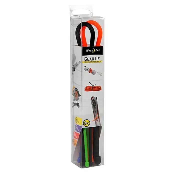 Nite Ize Fijación para cables Gear Tie - 8 ud., Goma - Vista angular