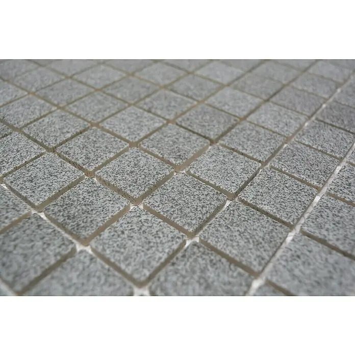 Mosaikfliese Quadrat AT 900 - 33 x 30,2 cm, Grau, Matt - Detailaufnahme