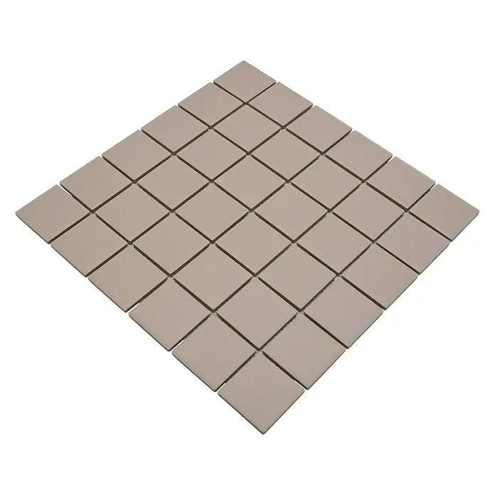 Mozaïektegel vierkant Uni CU 243 - 29,8 x 29,8 cm, Beige, Mat - Top-down weergave