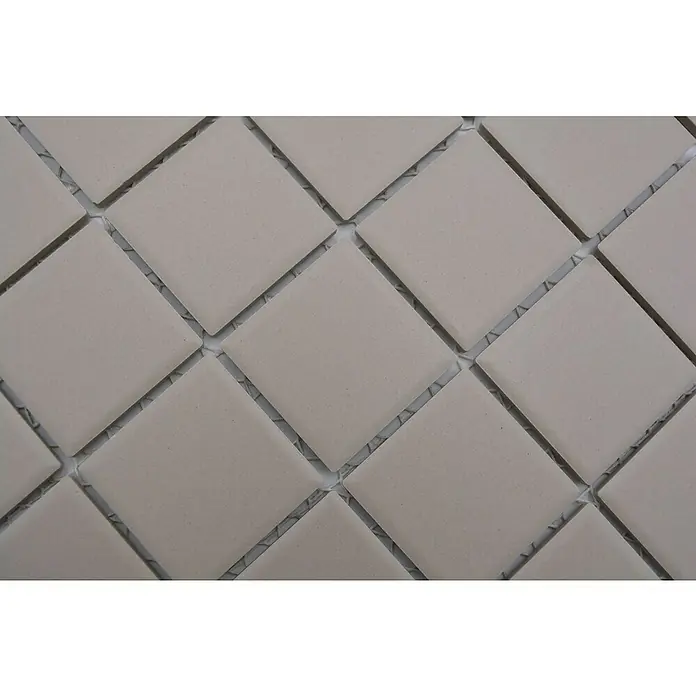Mozaïektegel vierkant Uni CU 243 - 29,8 x 29,8 cm, Beige, Mat - Close-up