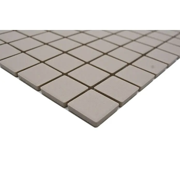 Mozaïektegel vierkant Uni CU 040 - 32,6 x 30 cm, Beige, Mat - Close-up