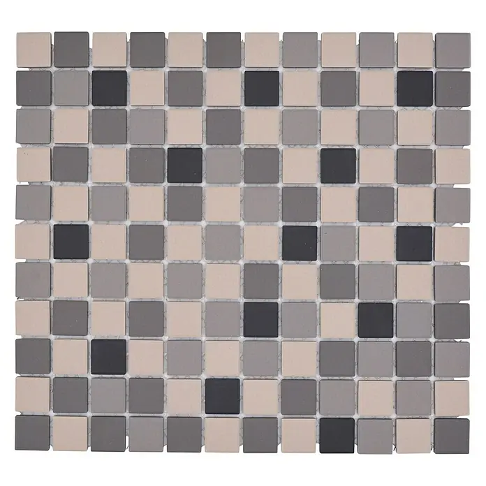 Mozaïektegel vierkant Mix CU 010 - 32,6 x 30 cm, Beige/Bruin, Mat - Bovenaanzicht